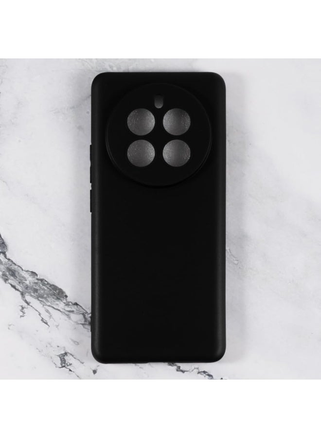 Protective Cover For Realme 12 Pro , Slim Fit Soft  Back TPU Case Flexible Silicone Cover Compatible For Realme 12 Pro - Black